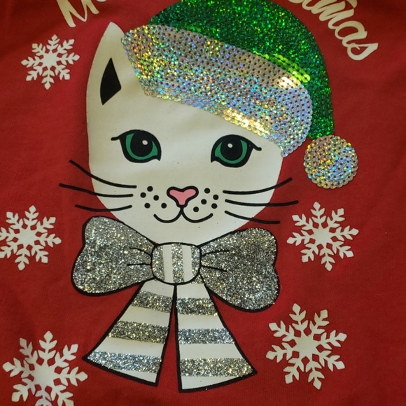 SALE! Cat/Kitty Meow Sz 14 Christmas Cozy Crewneck - Picture 6 of 6